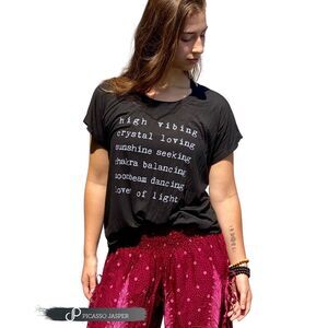 Picasso Jasper Black Graphic Quote Witchy Tee